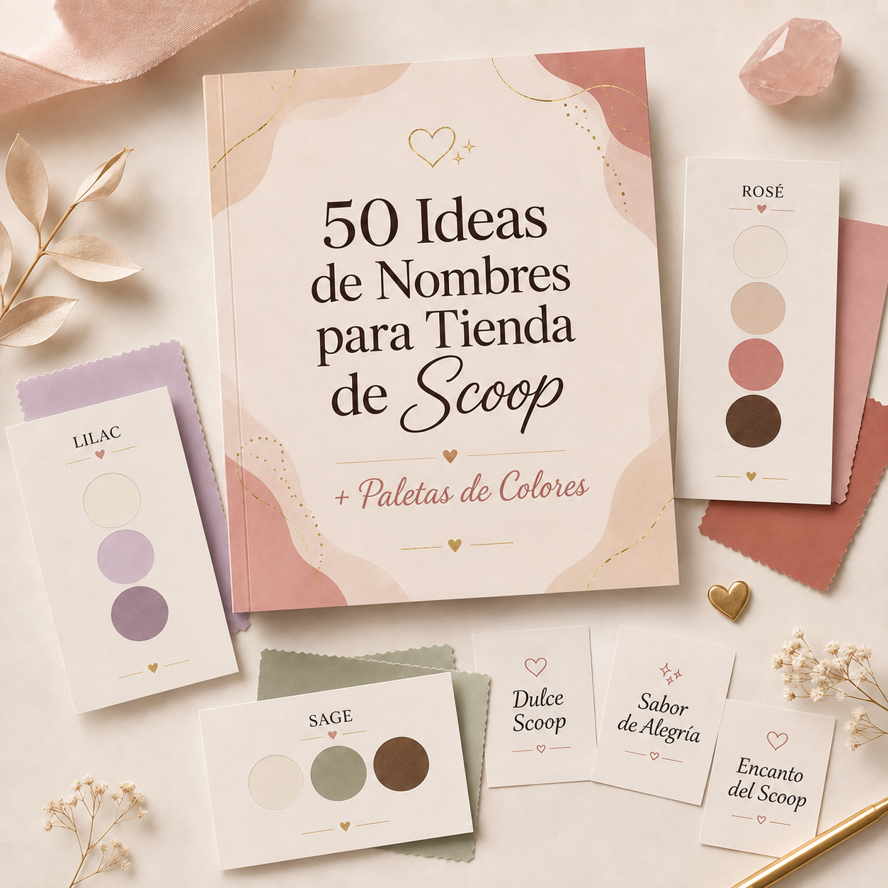 50 Ideas de Nombres y Paletas de Colores